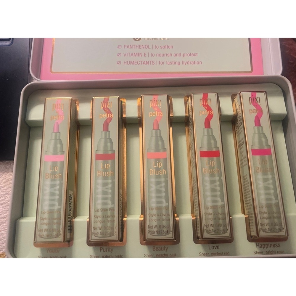 Pixi Lip Blush Set, Tin case, 5 Piece. [C]